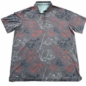 ⛳️ Walter Hagen Gray Floral Golf polo